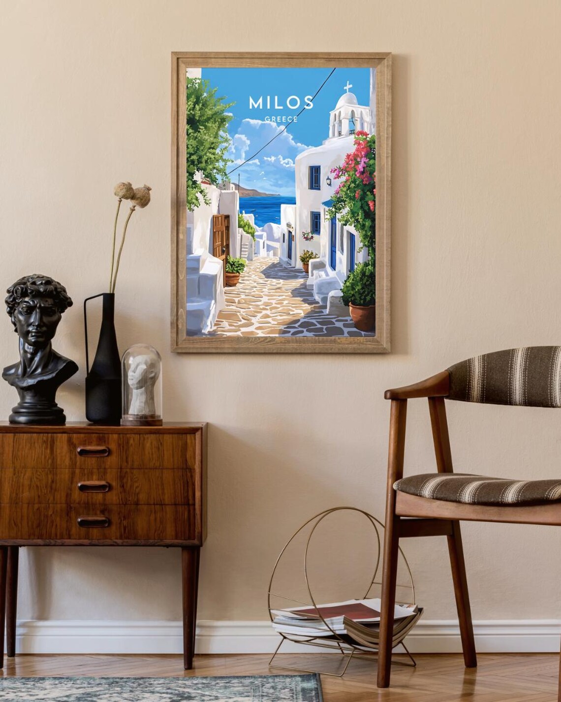 Milos Greece Travel Poster, European Wall Art - Image 2
