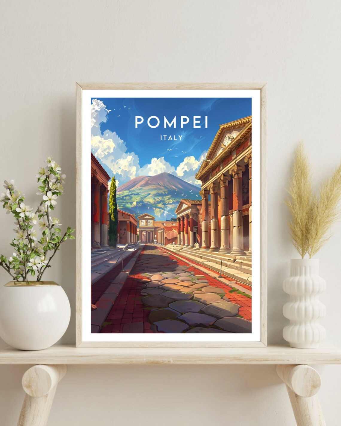 Pompei Travel Poster, Italy Europe Wall Art - Image 4