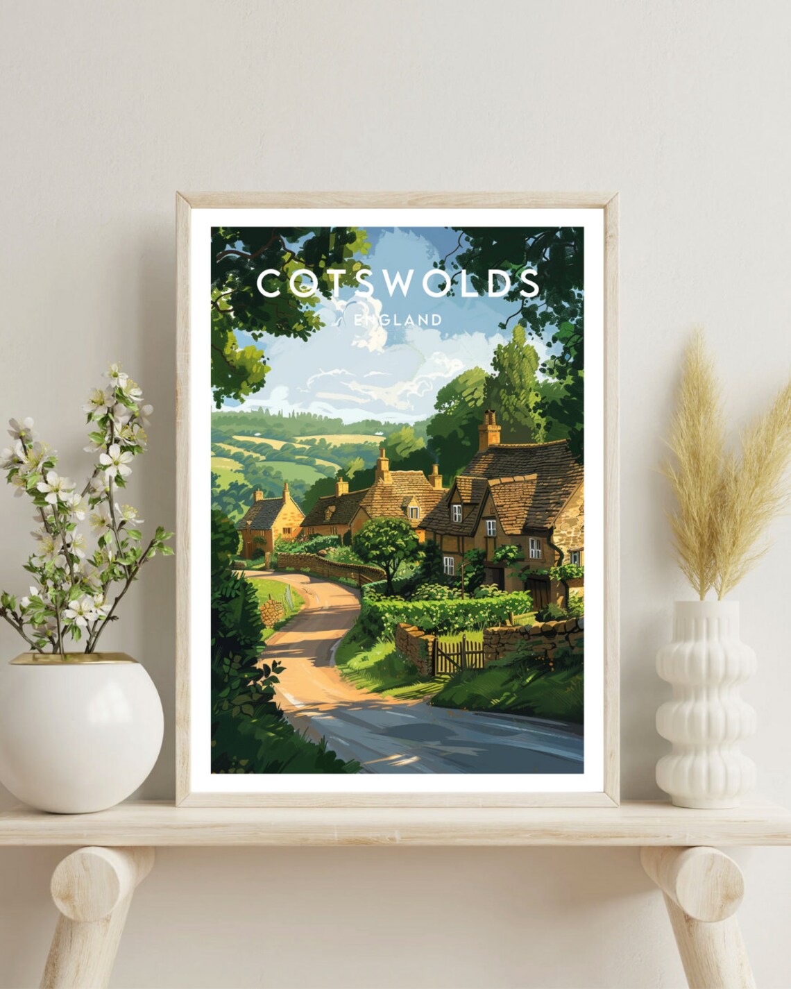Cotswolds Travel Poster, England Europe Wall Art - Image 4