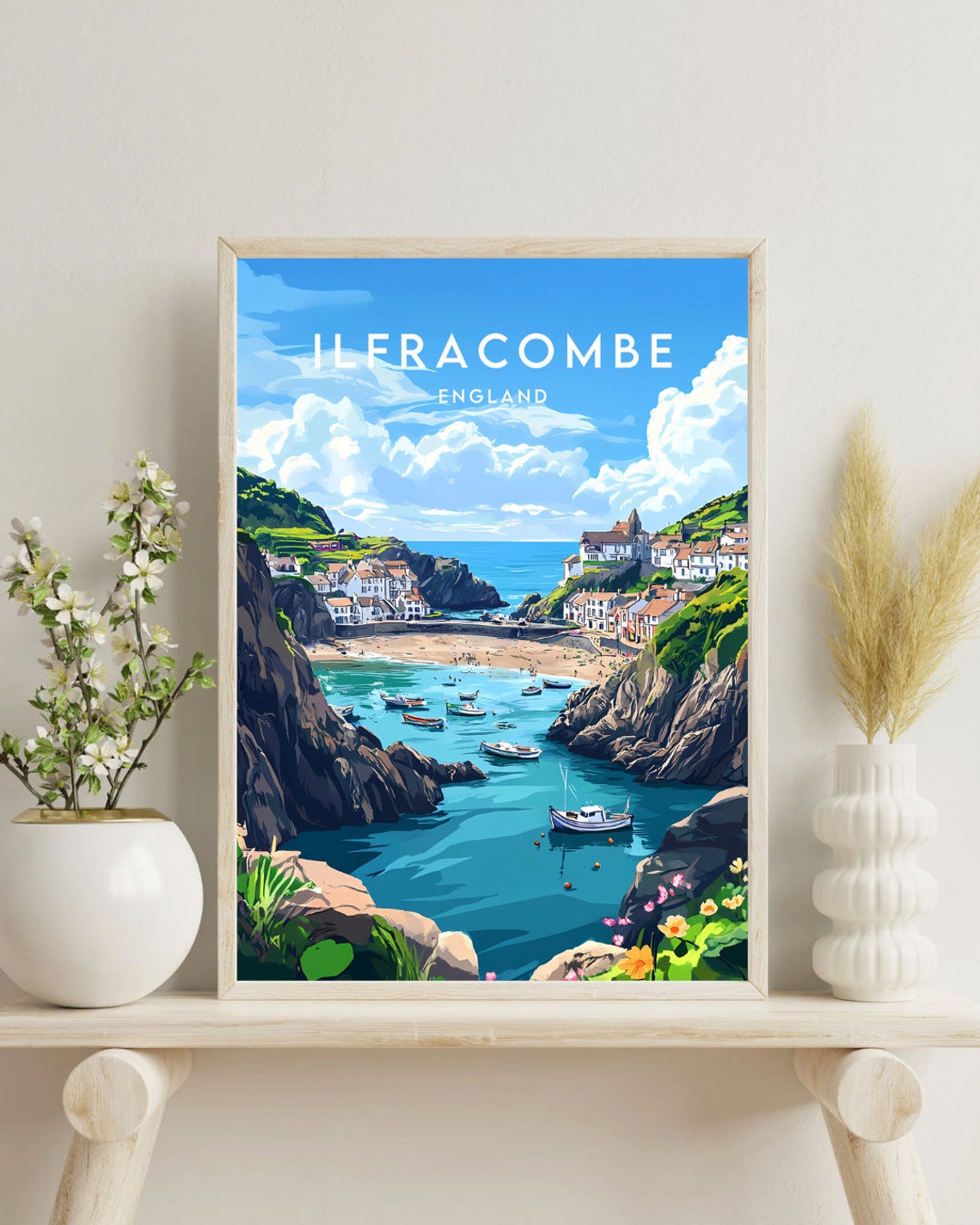 Ilfracombe England Coastal Harbor Cliffs Vintage Travel Poster - Image 4
