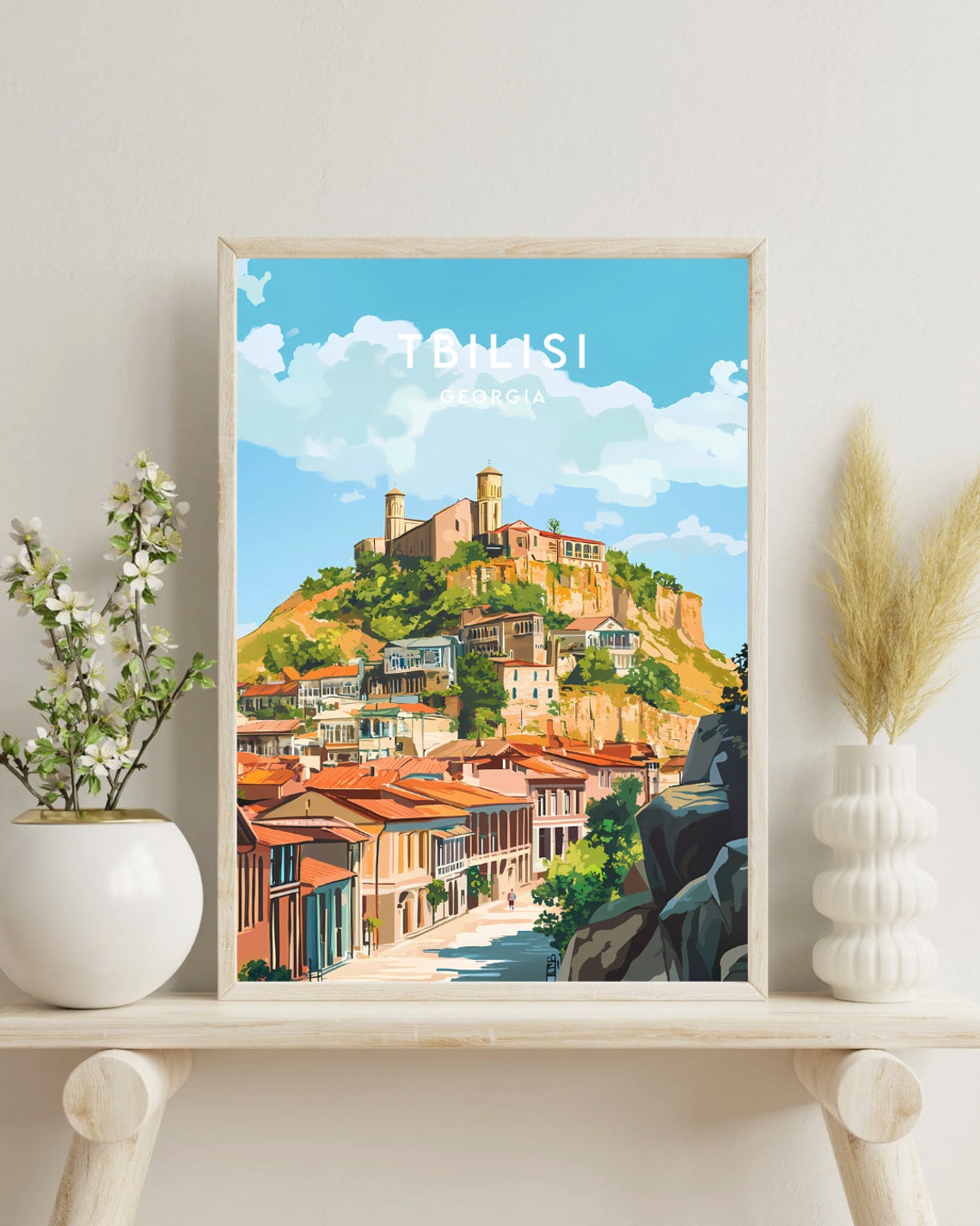 Tbilisi Travel Print Georgia Tbilisi Poster Georgia Poster Travel Wall Art Georgia Print Poster Georgia Europe Tbilisi Wall Art - Image 4