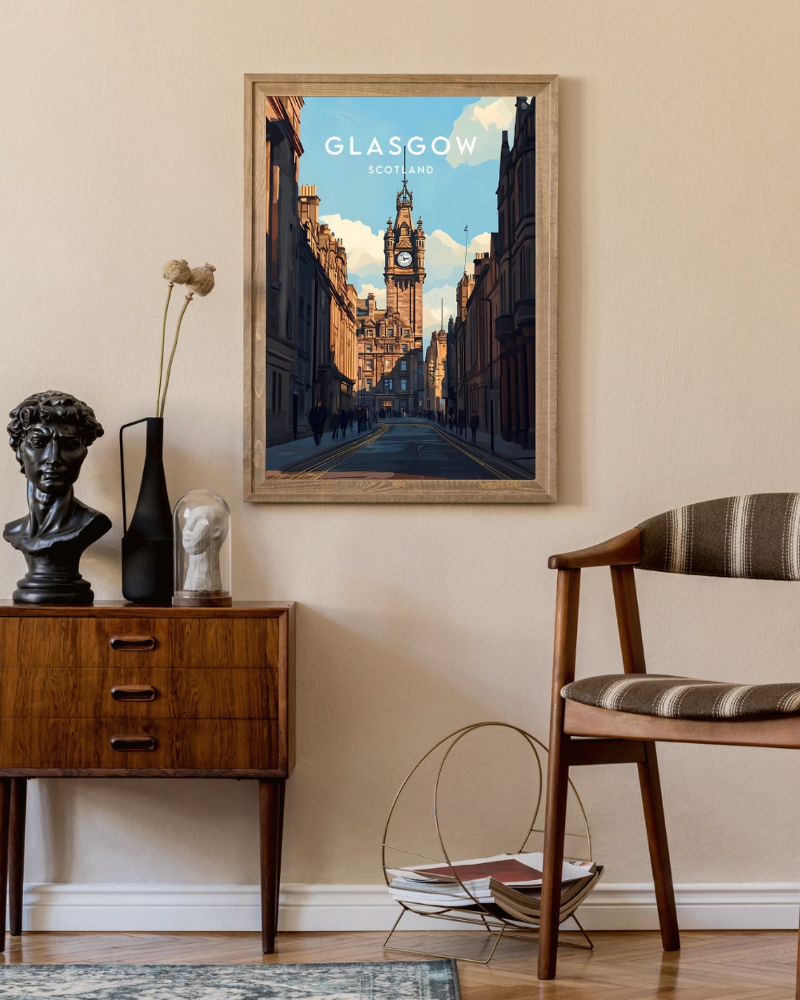 Glasgow Travel Print Scotland Glasgow Poster Scotland Poster Travel Wall Art Scotland Print Poster Scotland Europe Glasgow Travel - Image 2