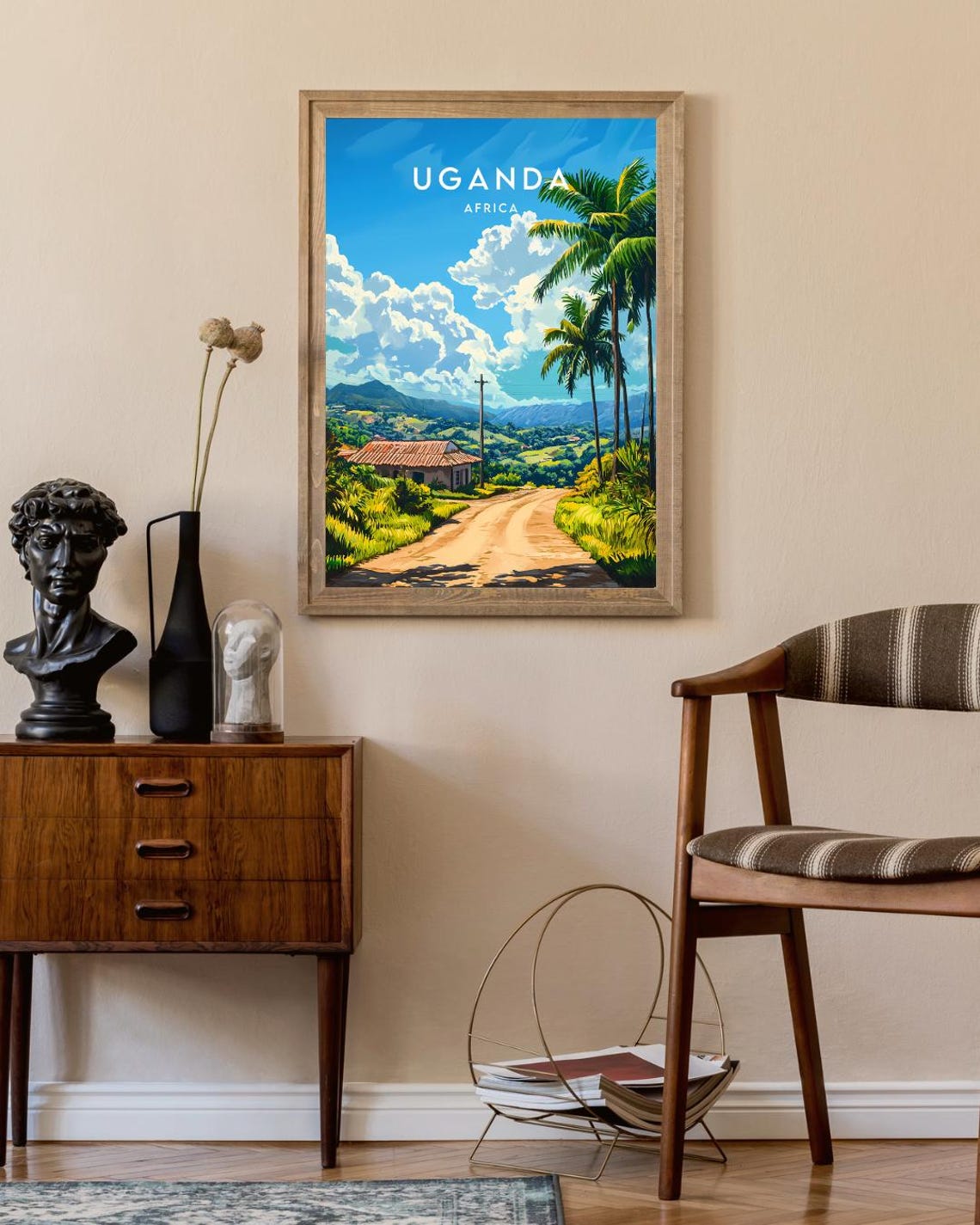 Uganda Travel Print Africa Uganda Poster Africa Poster Travel Wall Art Africa Print Uganda Wall Art Uganda Africa Wall Art Kampala - Image 2