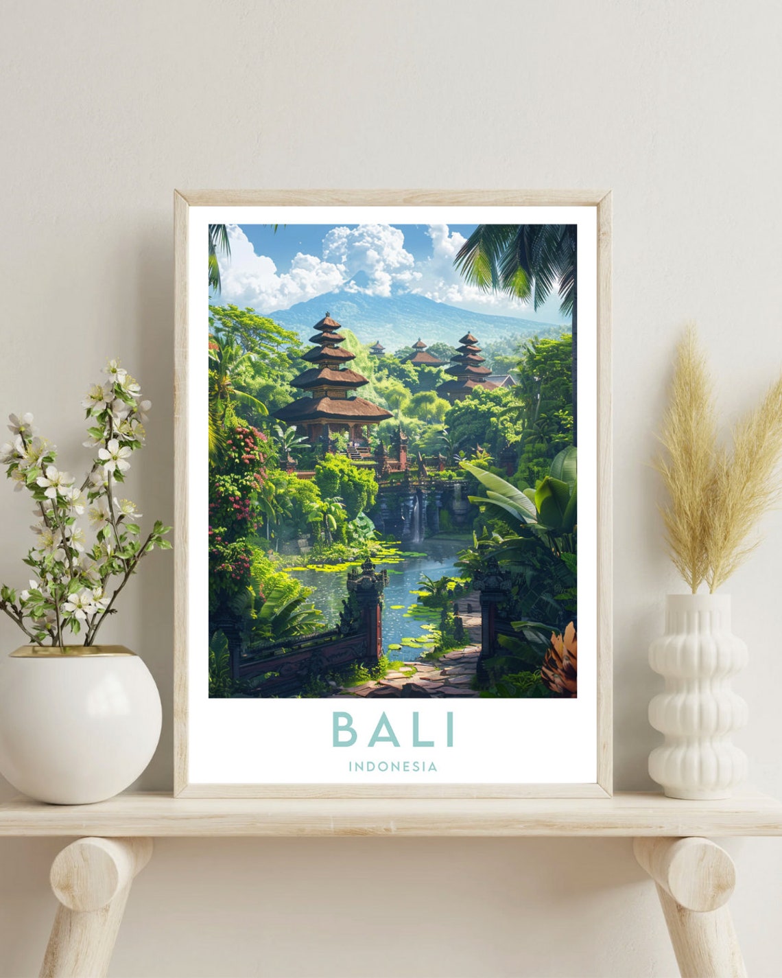 Bali Travel Print Indonesia Bali Poster Indonesia Poster Travel Wall Art Indonesia Print Island Poster Indonesia Asia Ubud - Image 4