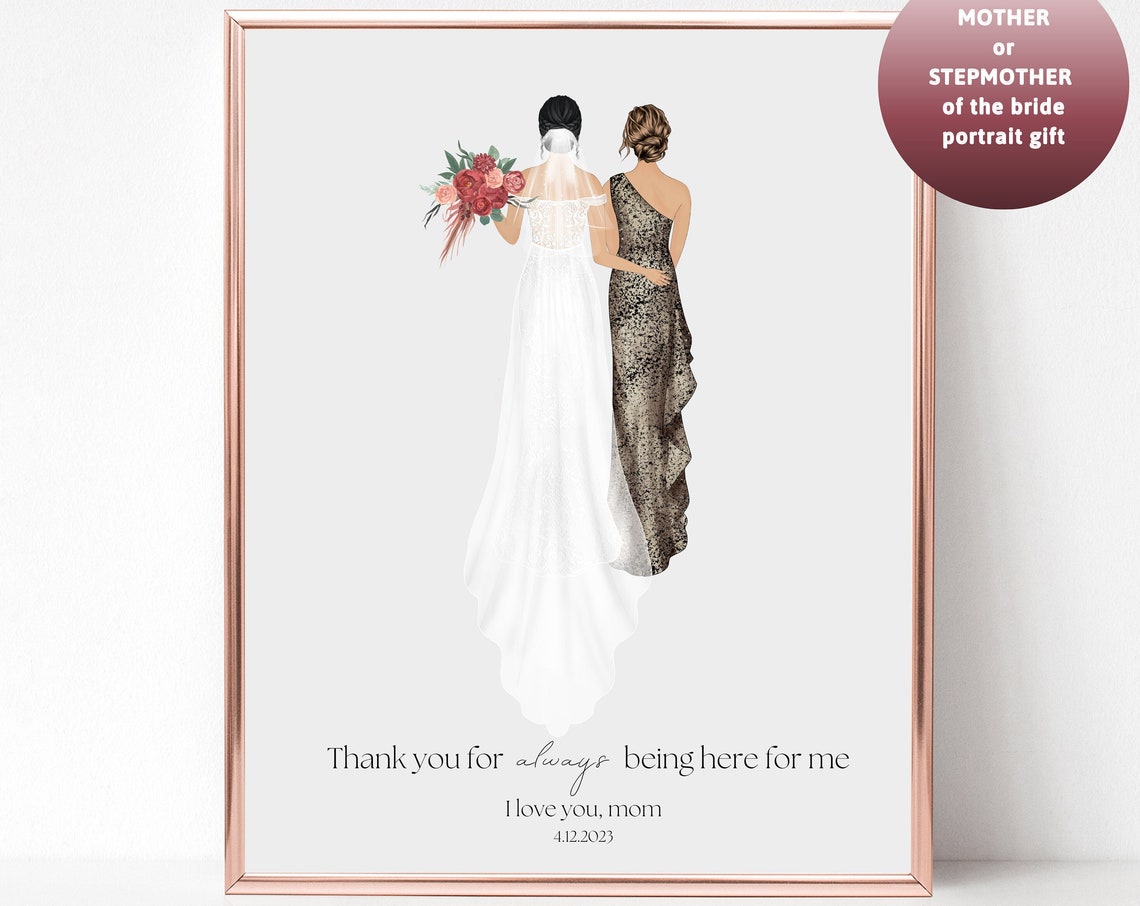 Bride And Mother Thank You For Always Being Here Love Poster