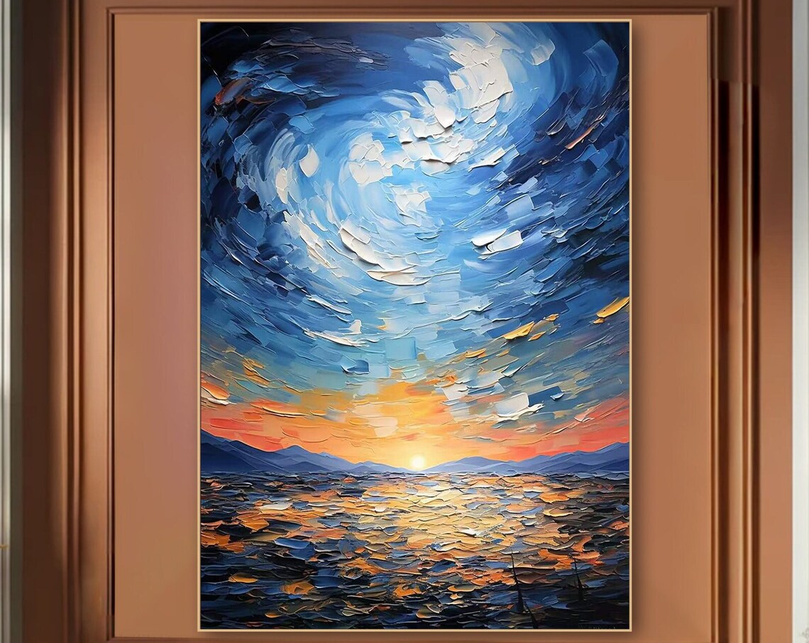 Rolling Clouds, Abstract Expressionist Wall Art Print
