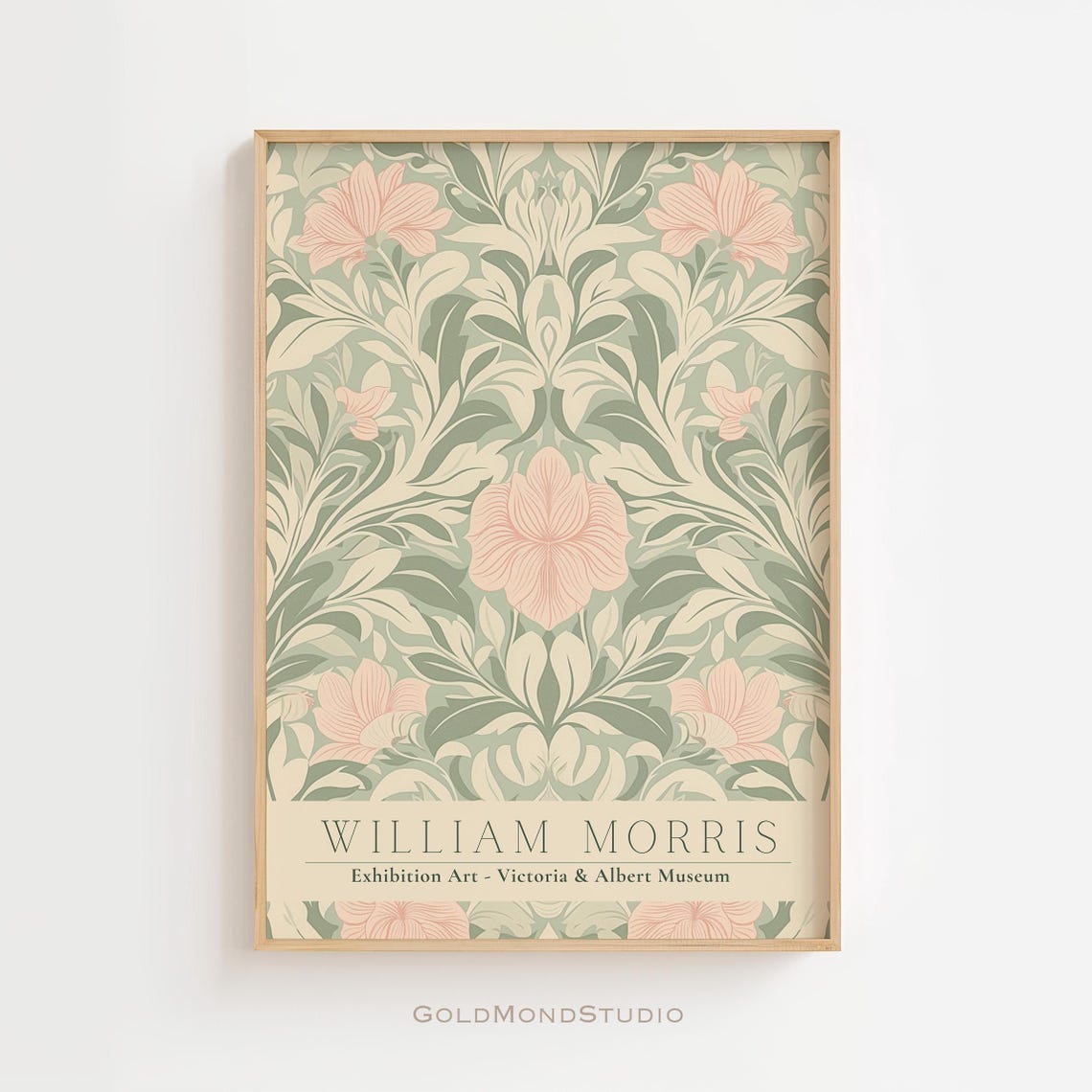 William Morris Sage Blush Blossom Victoria and Albert Museum Poster