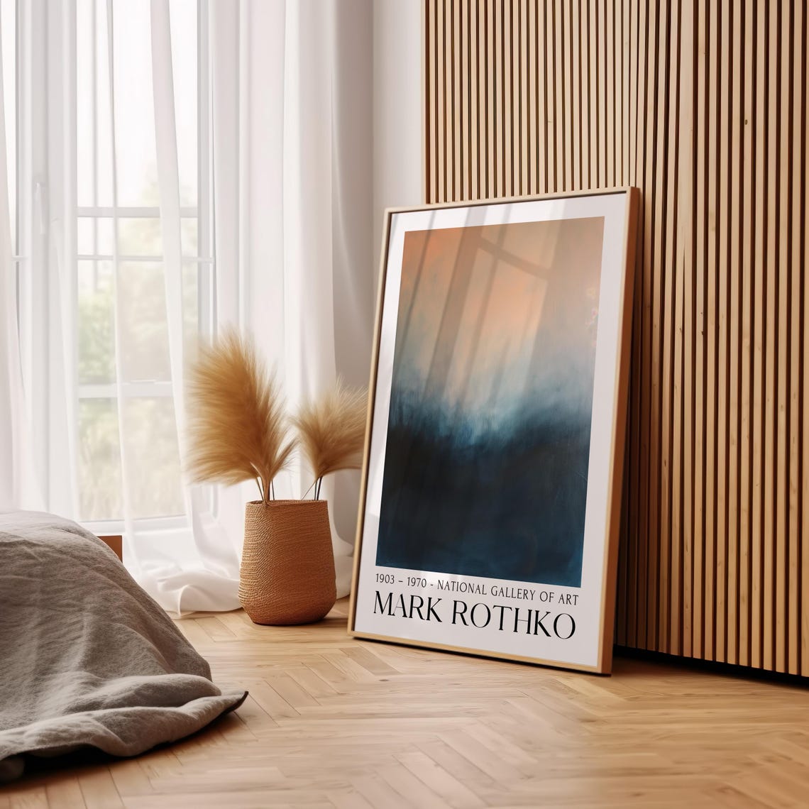 Mark Rothko Peach to Deep Navy Gradient Art Exhibition Poster - Image 3