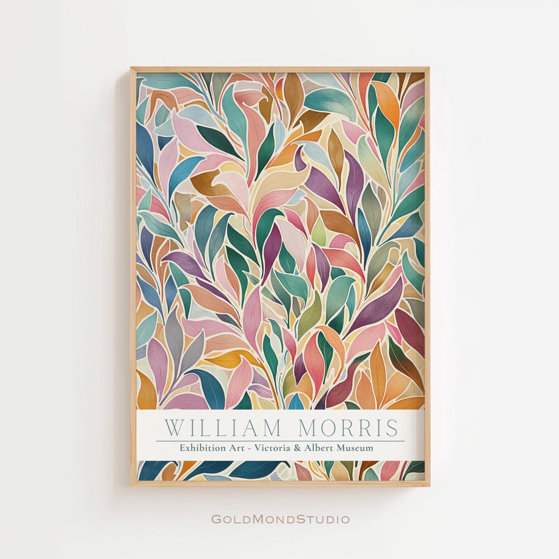 William Morris Multicolor Leaves Victoria and Albert Museum Poster