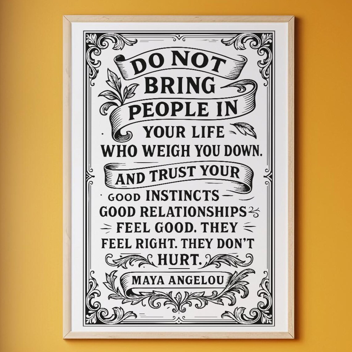 Maya Angelou Relationships Quote Art Print - Image 6