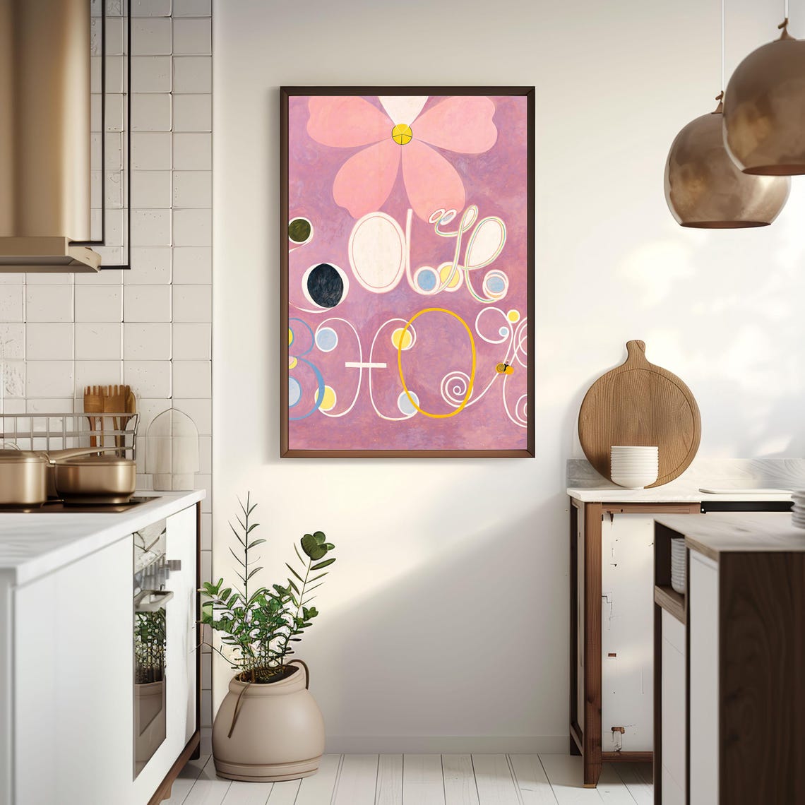 Hilma af Klint Pink Organic Script Abstract Vintage Wall Art Poster - Image 6