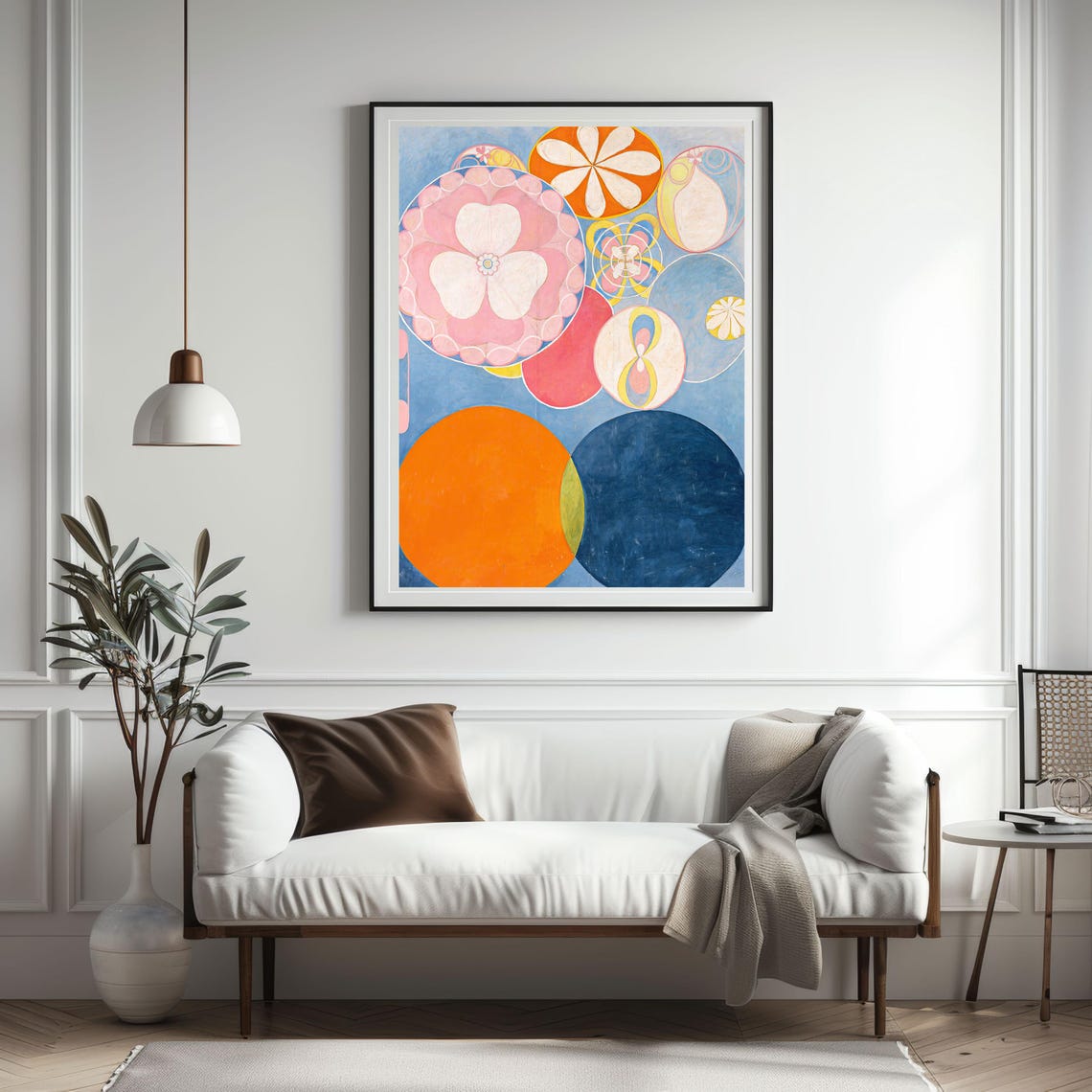 Hilma af Klint Blue Circle Abstract Geometric Vintage Wall Art Poster