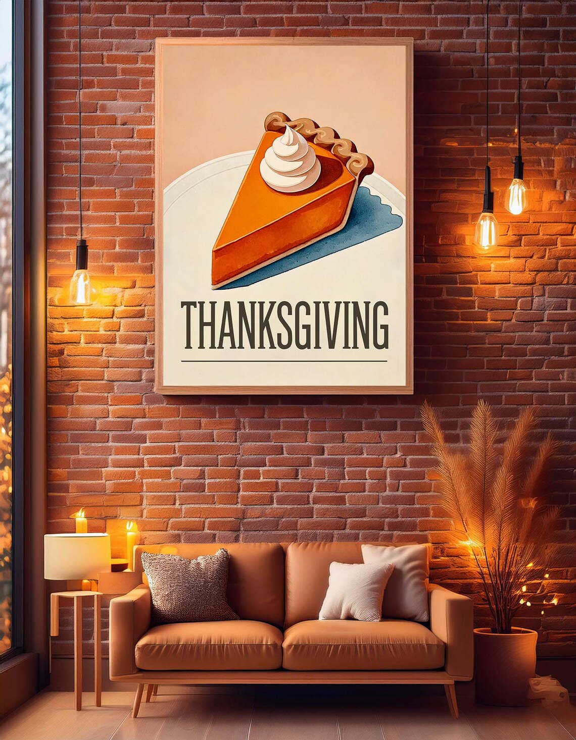 Pumpkin Pie Slice Thanksgiving Vintage Dessert Sweet Retro Kitchen Wall Poster - Image 6