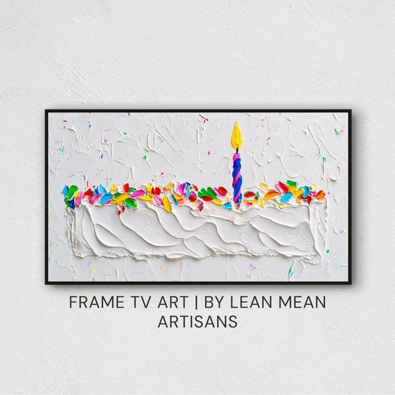 Birthday Cake Themed Frame Tv Art Party Celebration Artwork For Frame Tv Instant For Birthday Or Special Event Decor