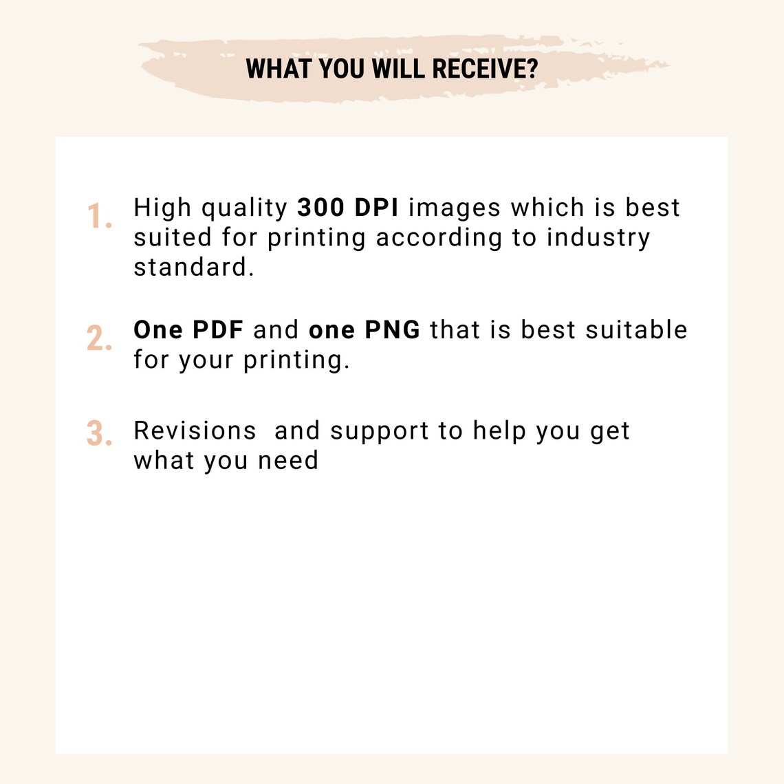 What You Receive Digital File Contents Printing Guide Poster