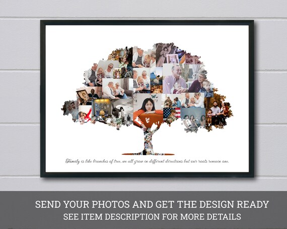 Family Tree Personalised Photo Collage Personalised Gifts Gifts For Home Collage Mothers Day Photo Collage Mom Photo Collage