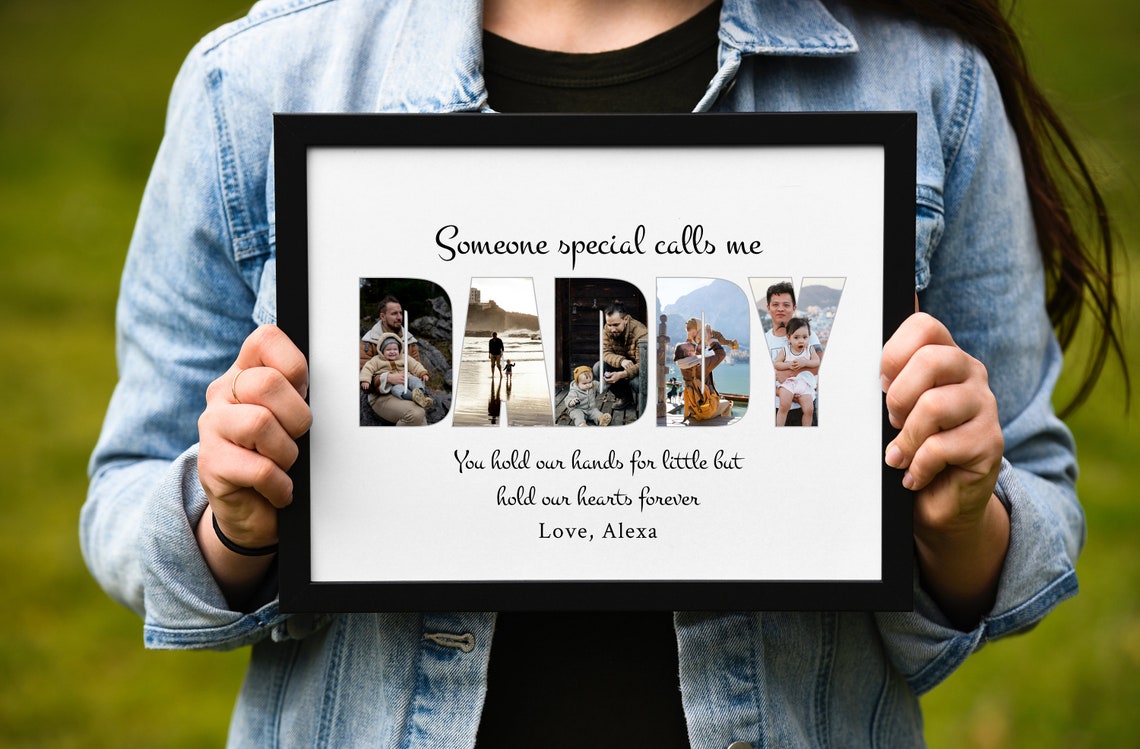 Someone Special Calls Me Daddy Custom Photo Letters Gift Poster