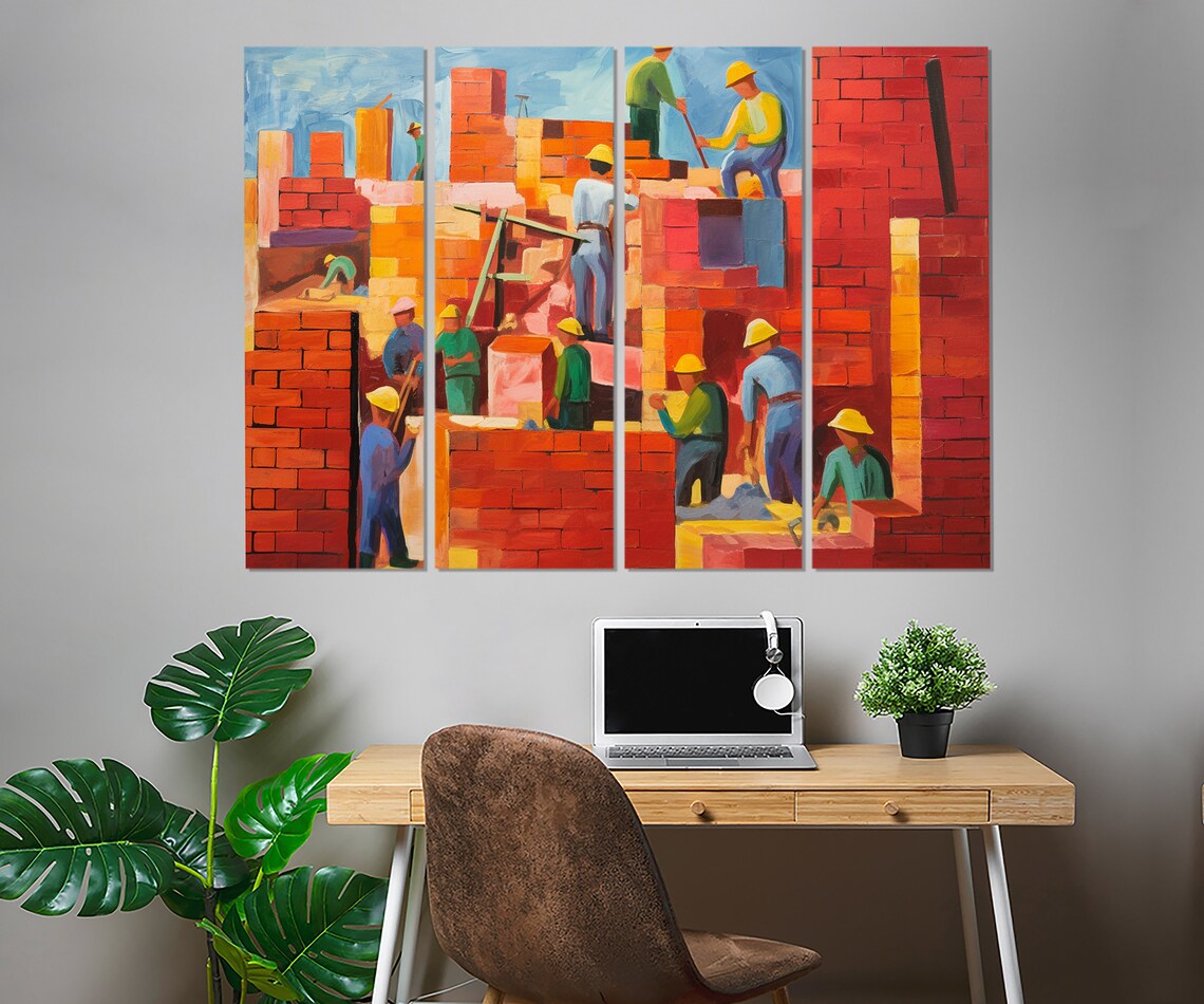 Abstract Construction Wall Art, Architect Gift - Image 3