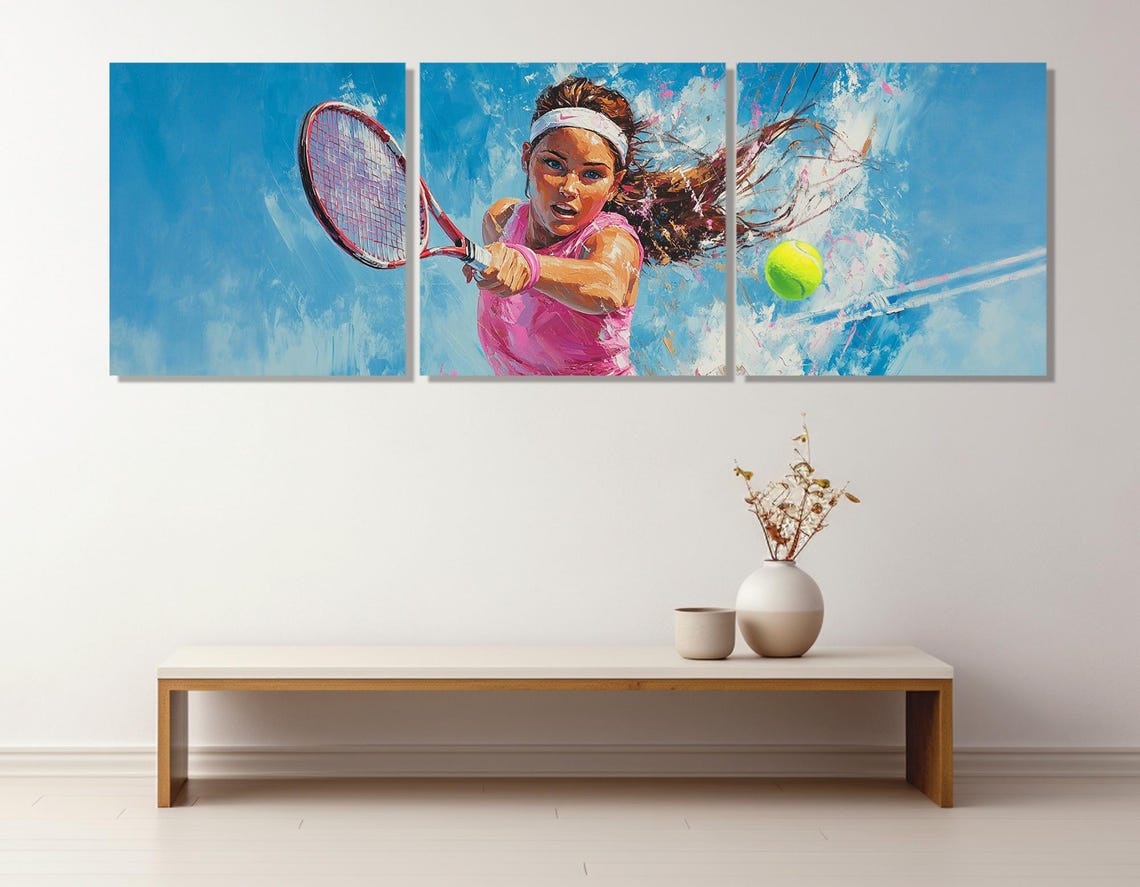 Tennis Wall Art Lady Tennis Player Print Tennis Club Decor Tennis Wall Art Tennis Gifts Framed And Ready To Hang - Image 4