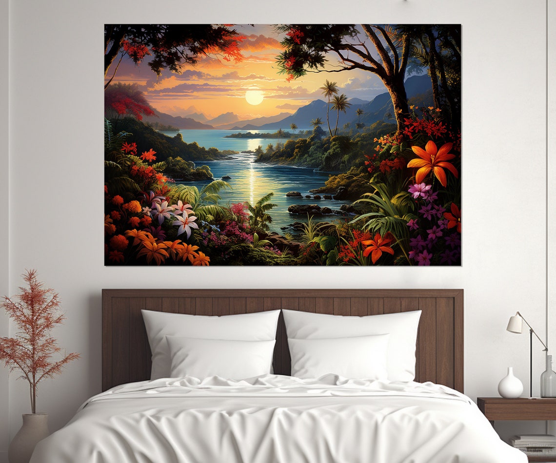 Java Island Painting Print Greater Sunda Islands In Indonesia Wall Art Scenic Java Island Coast Painting Framed And Ready To Hang - Image 2