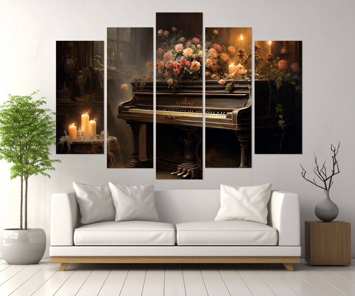Retro Piano Painting Art Print for Piano Bar Decor - Image 2