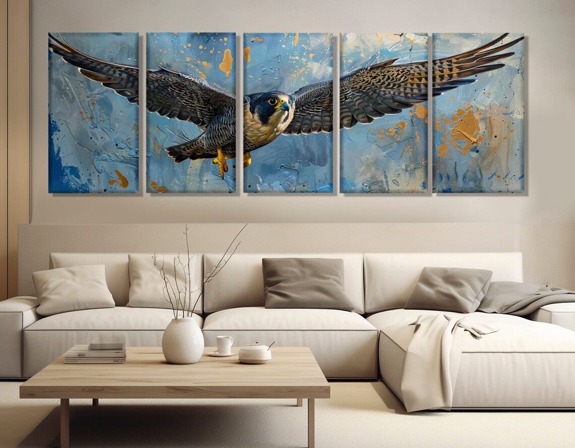Peregrine Falcon Bird Art Print, Wildlife Poster - Image 2