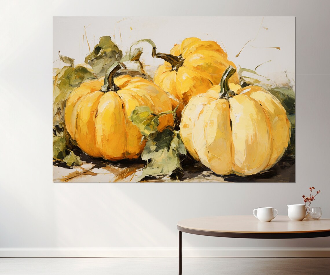 Pumpkins Art Print, Kitchen Farmhouse Decor