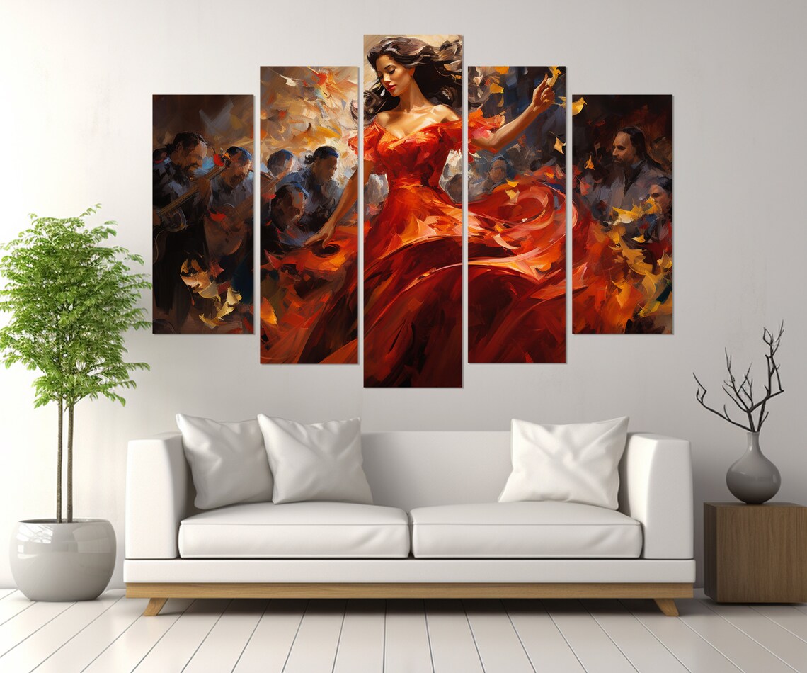 Flamenco Dancer Vintage Dance Art Print, Bar Decor - Image 3