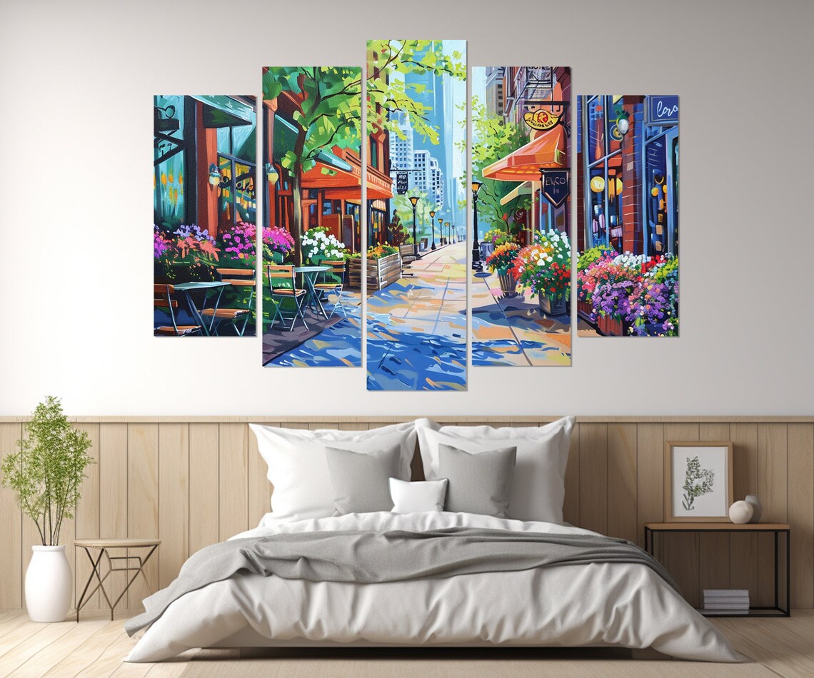 Scenic Chicago Downtown Abstract Streets Art Print - Image 3