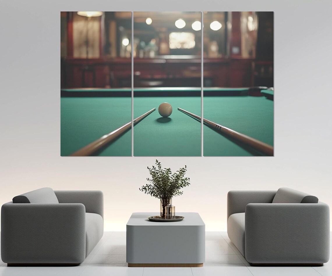 Minimalist Billiards Poster, Game Room Wall Art - Image 4