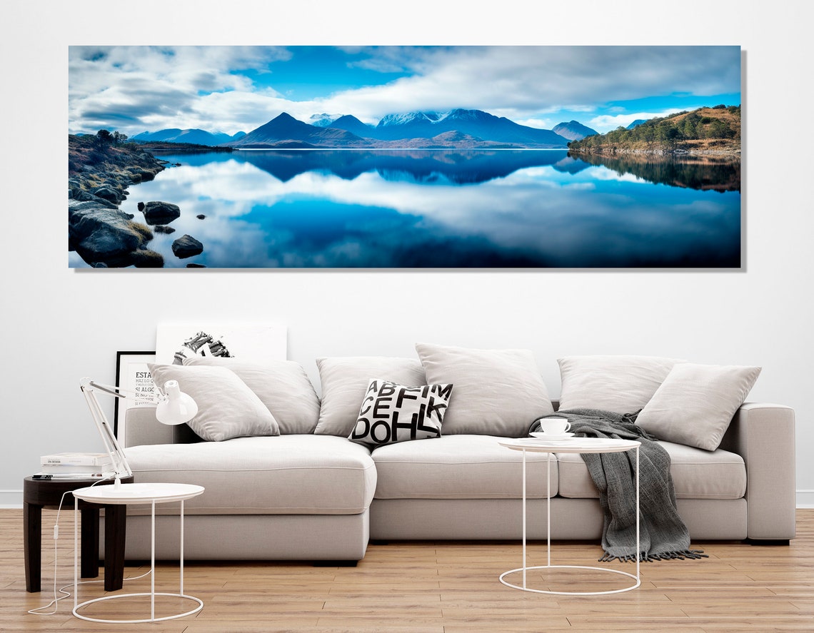 Tasmania Mountain Lake Mirror Reflection Panoramic Nature Poster - Image 3