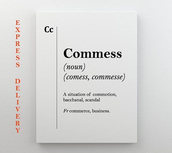 Commess Definition Print French Business Quotes Business Wall Art Businessman Gift Entrepreneur Gift Framed And Ready To Hang