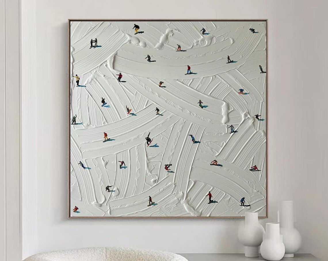 Snowboarding Winter Art Print, Personalized Gift
