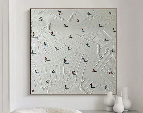 Snowboarding Winter Art Print, Personalized Gift