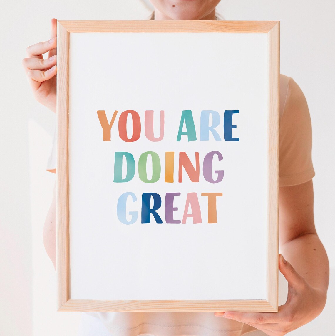 You Are Doing Great Rainbow Motivational Poster - Image 2