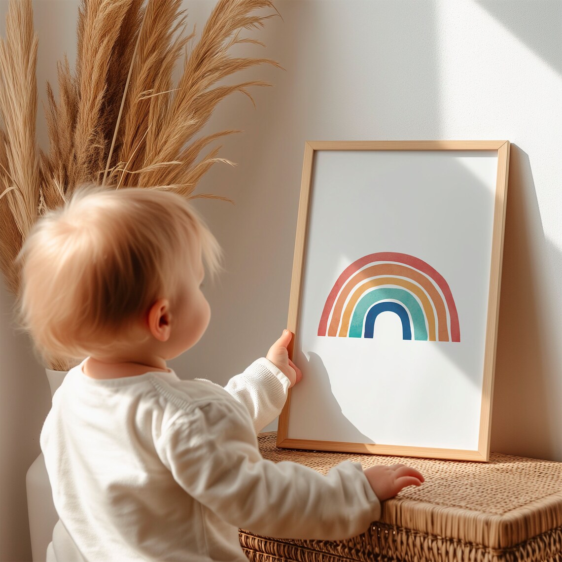 Watercolor Rainbow Art Print, Girls Nursery Decor - Image 2