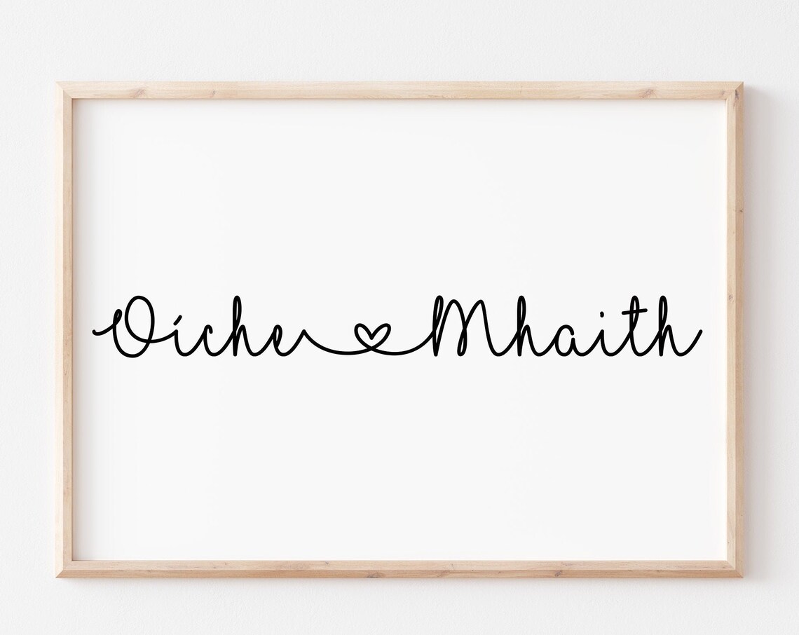 Irish Oche Mhaith Good Night Bedroom Art Print