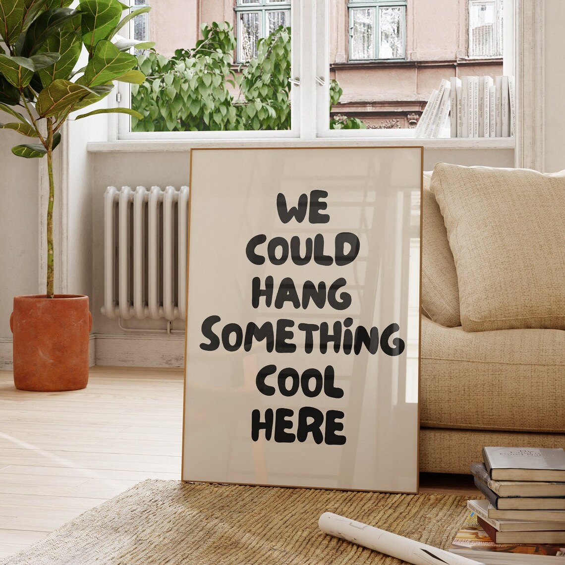 We Could Hang Something Cool Here, Retro Typography Print - Image 2