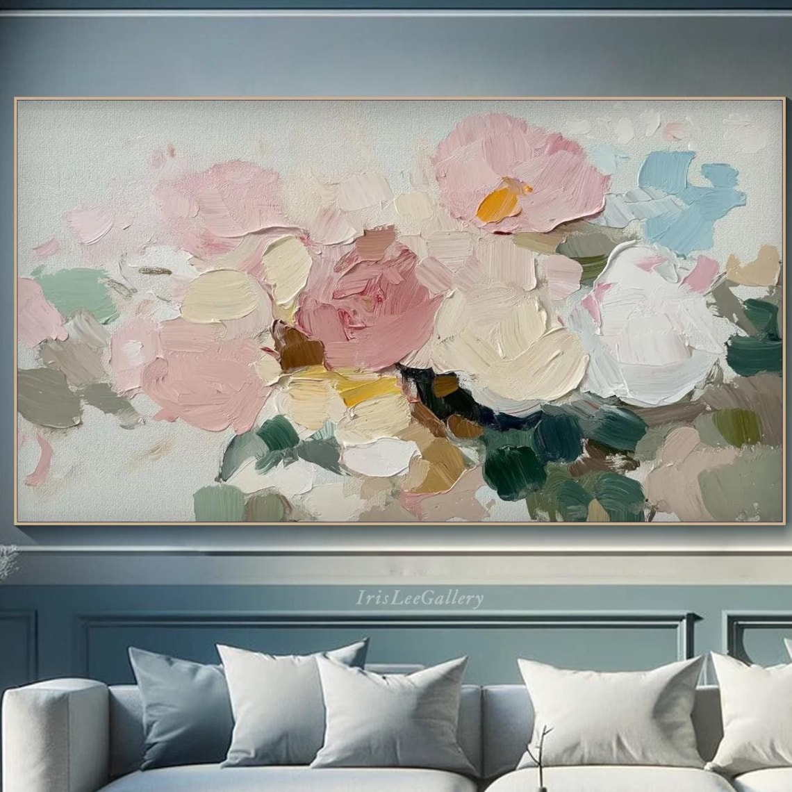 Abstract Floral Peony Art Print, Modern Botanical