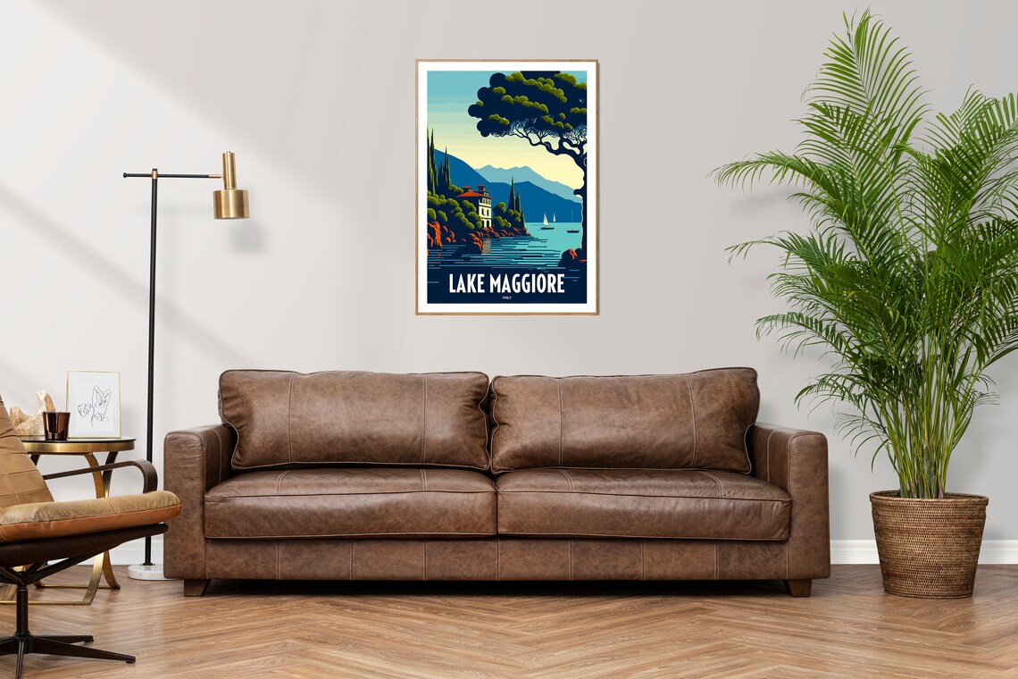 Lake Maggiore Travel Poster, Italian Lakes - Image 4