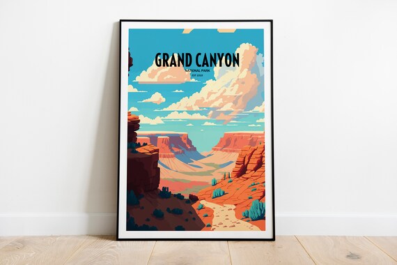 Grand Canyon National Park Red Buttes Trail Desert Travel Poster