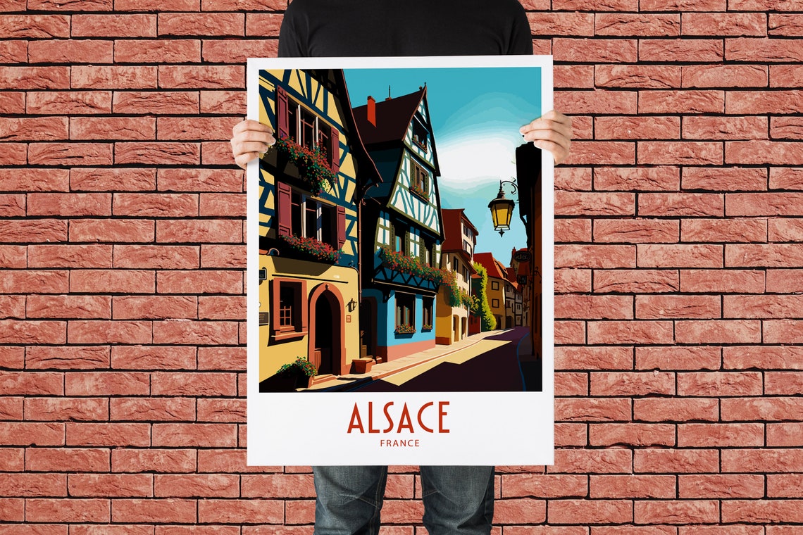 Alsace Travel Print Wall Art Alsace France Poster Wall Hanging Home Decoration Alsace France Gift Art Lovers Print Alsace France Scenic Art - Image 2