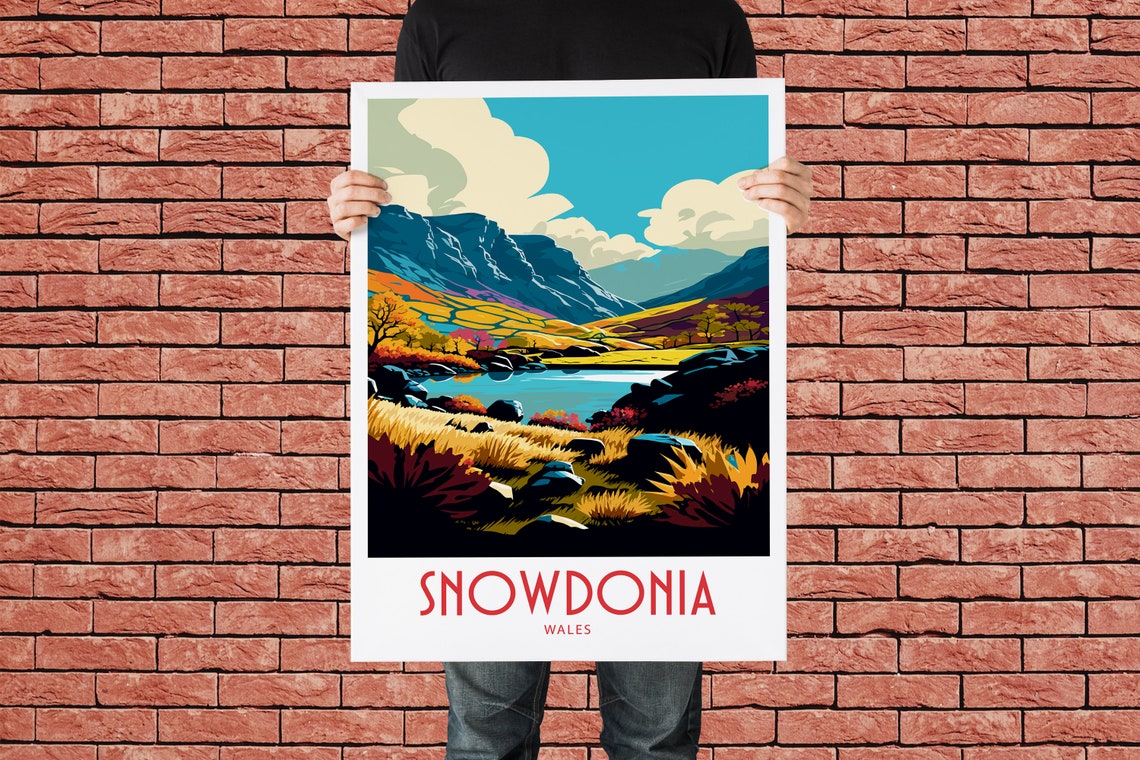 Snowdonia Travel Print Wall Art Snowdonia Wales Wall Hanging Home Decoration Snowdonia Wales Gift Art Lovers Print Snowdonia Wales Mountain - Image 2