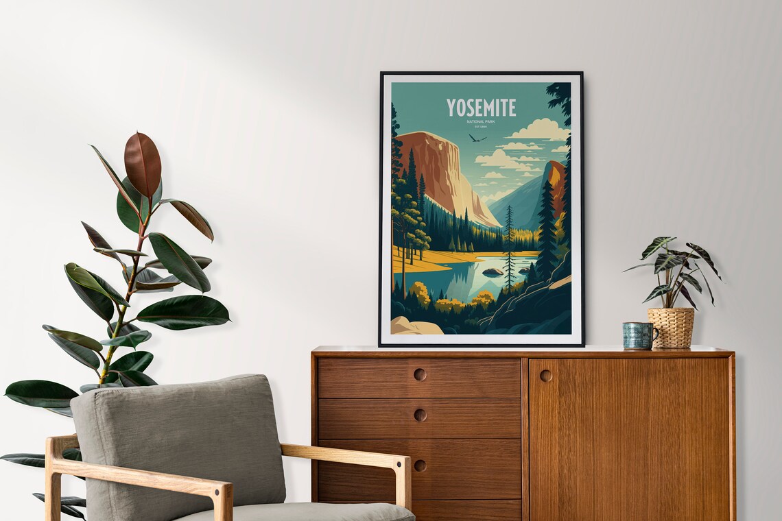 Yosemite National Park Travel Poster, USA Travel Art - Image 2