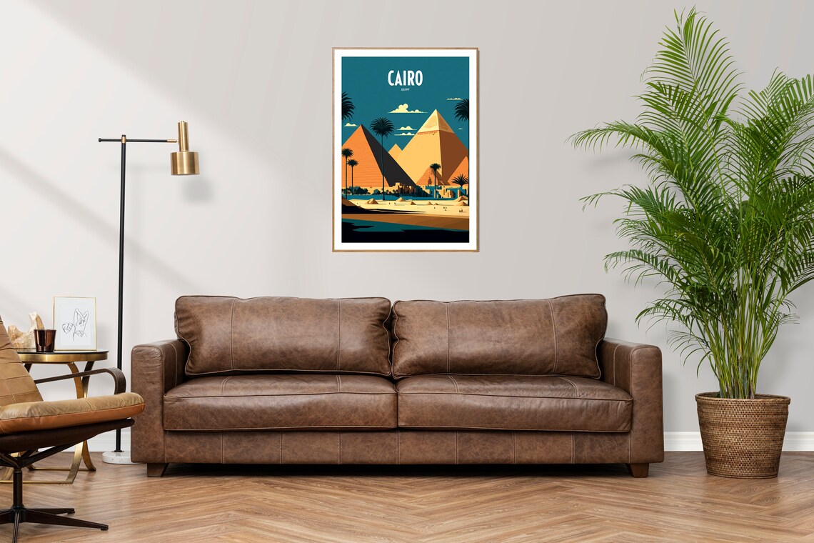 Cairo Egypt Pyramid Travel Poster, Pyramids of Giza - Image 4