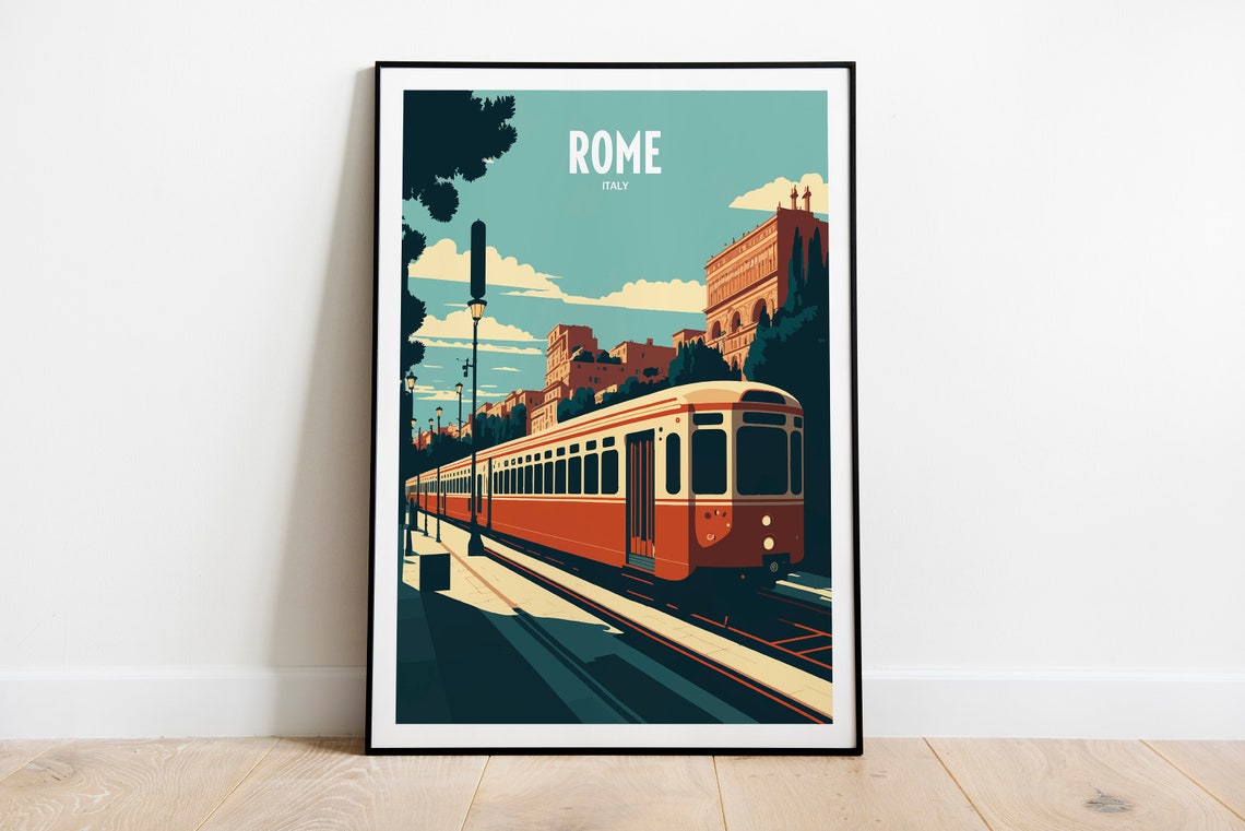 Rome Metro Travel Print Italian Metro Travel Poster Rome Travel Print Rome Print Rome Metro Travel Poster