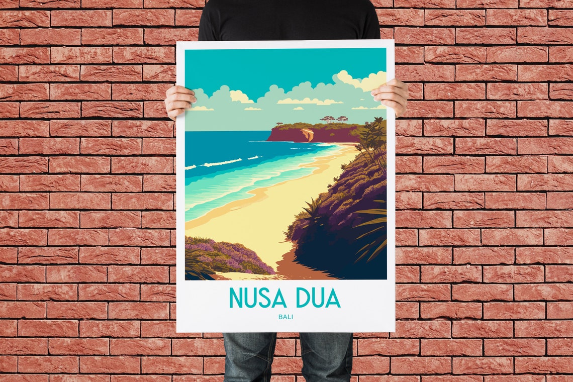 Nusa Dua Bali Travel Print Wall Art Nusa Dua Travel Poster Gift For Nusa Dua Scenery Wall Art Nusa Dua Bali City Art Nusa Dua Beach Bali - Image 2