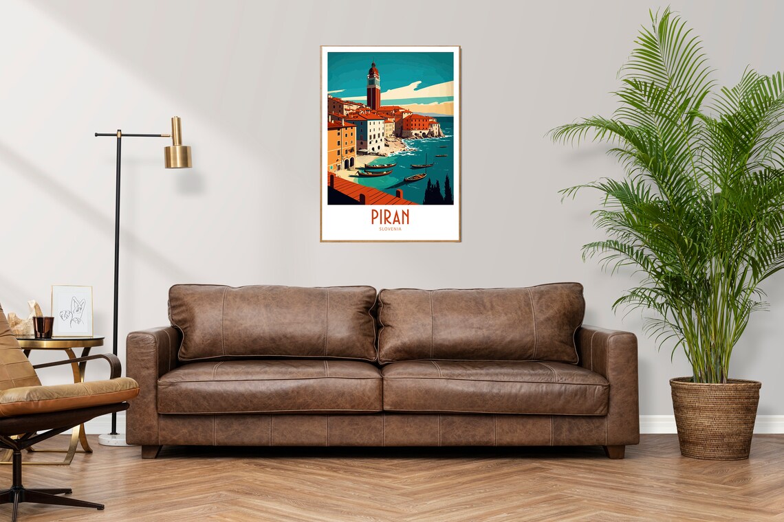 Piran Travel Print Wall Art Piran Slovenia Poster Wall Hanging Home Decoration Piran Slovenia Gift Art Lovers Print Piran Slovenia Decor Art - Image 3