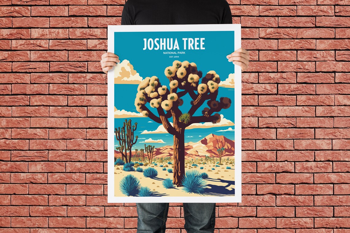 Joshua Tree National Park Desert Yucca Sky Vintage Travel Poster - Image 4