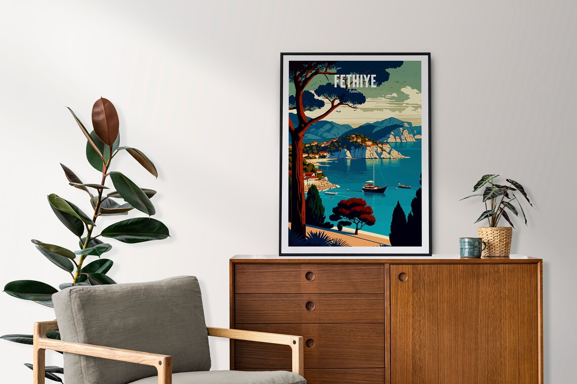 Fethiye Turkey Travel Poster, Scenic Destination Print - Image 2